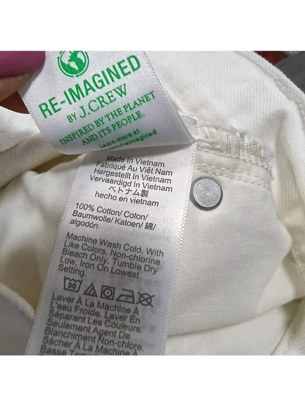J.Crew White Denim Maxi Skirt 24 High Slit Modesty Frayed Hem Preppy Clean - Picture 9 of 14